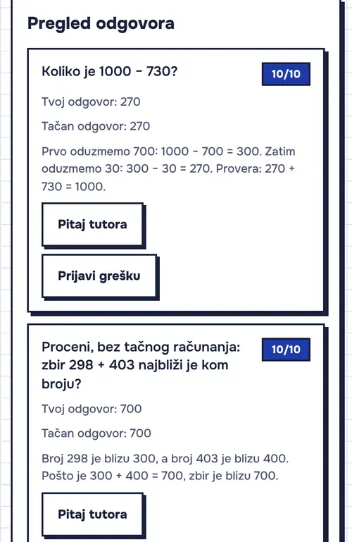 Ekran deteta: pregled odgovora