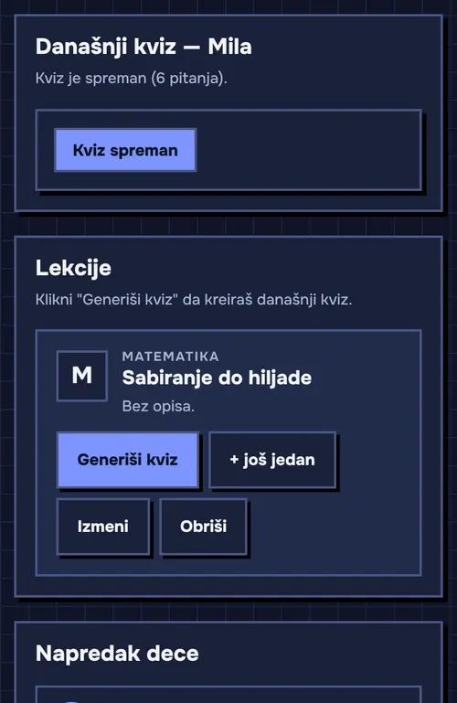 Ekran za roditelja: kviz je spreman