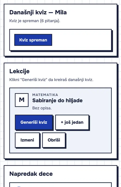 Ekran za roditelja: kviz je spreman